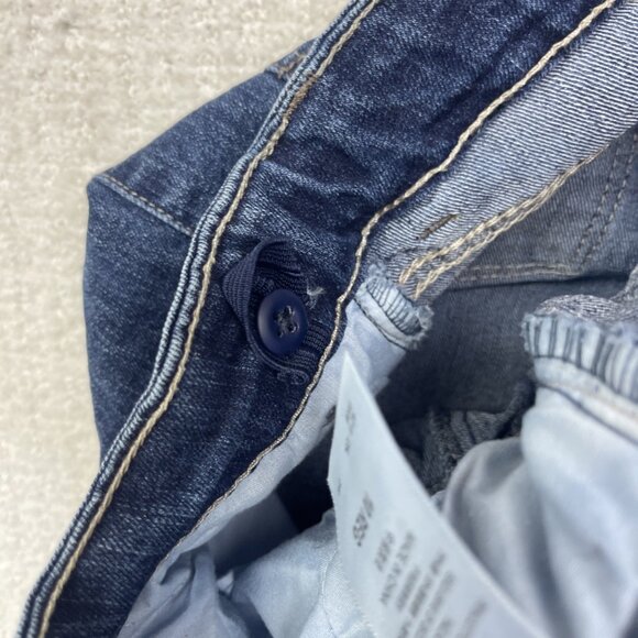 Levis Girlfriend Jeans Adjustable Girl Kids Size 10 Regular Dark Blue - Picture 7 of 9